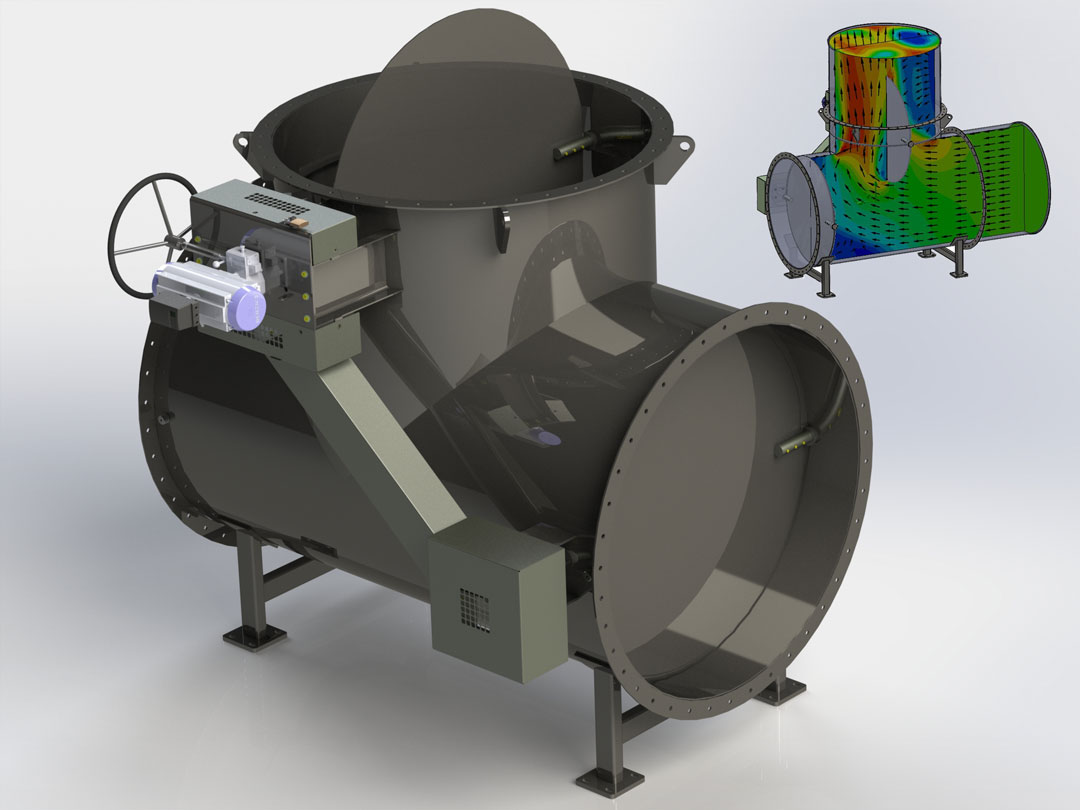 An industrial damper is a mechanical device to control flow